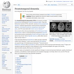 Frontotemporal dementia