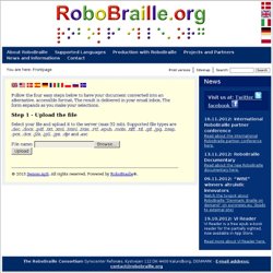 Frontpage - RoboBraille.org