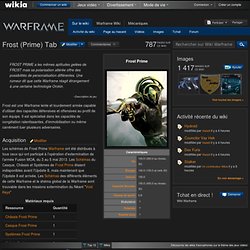 Frost (Prime) Tab - Wiki Warframe