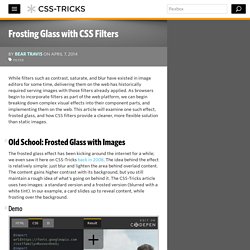 Frosting Glass with CSS Filters