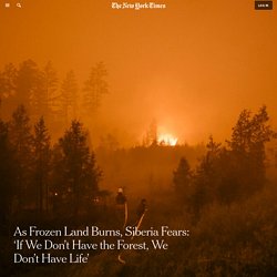 As Frozen Land Burns, Siberia Trembles