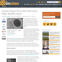 Frozen Giant Virus Still Infectious After 30,000 Years
