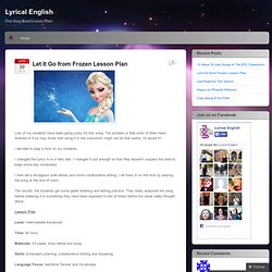 Let It Go from Frozen Lesson Plan