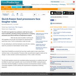 Quick-frozen food processors face tougher rules