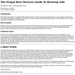 The Frugal Beer Brewers Guide To Brewing Aids