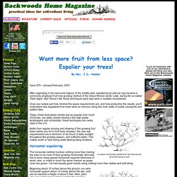 Want more fruit from less space? Espalier your trees! by Rev. J.D. Hooker