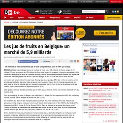 Les jus de fruits en Belgique: un marché de 5,9 milliards