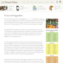 Fruits and Vegetables - The Food Lovers Kitchen