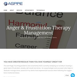 Anger & Frustation Therapy Management Therapist New Jersey & Near Me