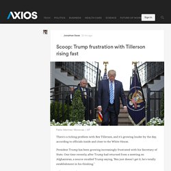 Scoop: Trump frustration with Tillerson rising fast - Axios