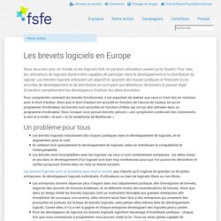 Brevets logiciels en Europe