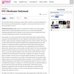 FTC Disclosure Statement