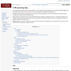 FTM passing tips - T-Vox