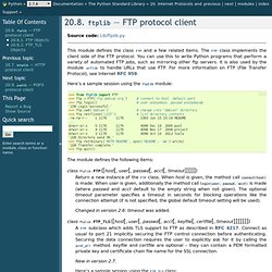 20.8. ftplib — FTP protocol client — Python 2.7.8 documentation