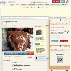 Fudge Brownie Pie Recipe