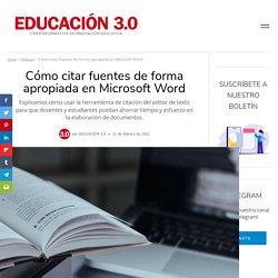 Cómo citar fuentes de forma apropiada en Microsoft Word