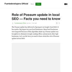 Role of Possum update in local SEO — Facts you need to know
