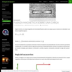 Fuerza magnética sobre una carga – El blog de Un Químico