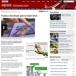 Fujitsu develops glove-style tech