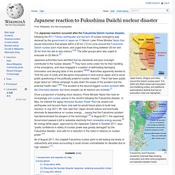 Japanese reaction to Fukushima Daiichi nuclear disaster