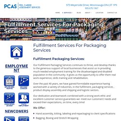 Fulfillment Packaging Services