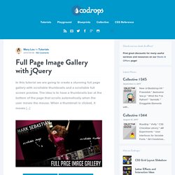 Full Page Image Gallery with jQuery
