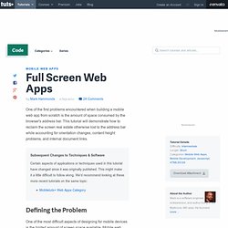 Full Screen Web Apps