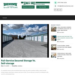 Full-Service Secured Storage Vs. Self-storage
