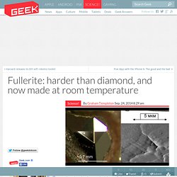 Fullerite: harder than diamond, and now made at room temperature