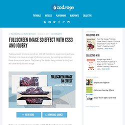 Fullscreen Image 3D Effect with CSS3 and jQuery