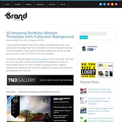 10 Amazing Portfolio Website Templates with Fullscreen Background