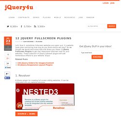 12 jQuery Fullscreen Plugins