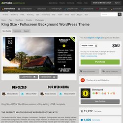 King Size - fullscreen background WordPress theme