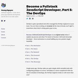 Become a Fullstack JavaScript Developer, Part 5: The DevOps
