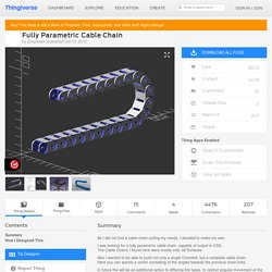 Fully Parametric Cable Chain by Zerginator