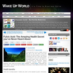 Fulvic Acid: The Amazing Health Secret you've Never Heard About