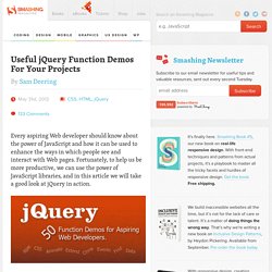 50 jQuery Function Demos for Aspiring Web Developers - Smashing Coding