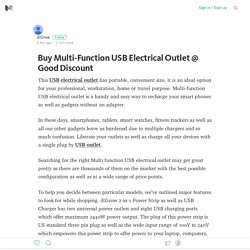Buy Multi-Function USB Electrical Outlet @ Good Discount