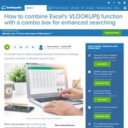 How to combine Excel's VLOOKUP() function with a combo box for enhanced searching