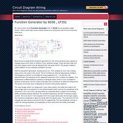 ▷▷ Function Generator by 8038 , LF351 ▶ Circuit Diagram Wiring