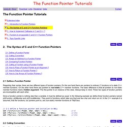 The Function Pointer Tutorials - Syntax