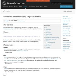 Function Reference/wp register script