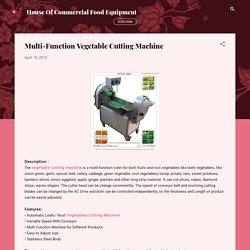 Multi-Function Vegetable Cutting Machine