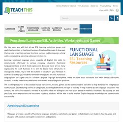 Functional Language ESL EFL Activities Worksheets Games