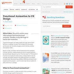 Functional Animation In UX Design