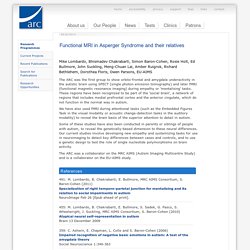 Functional MRI in Asperger Syndrome - Autism Research Centre