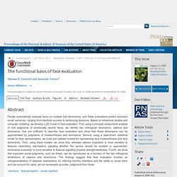 The functional basis of face evaluation