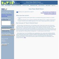 DAVID: Gene Functional Classification