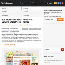 40+ Truly Functional And Free 3 Column WordPress Themes