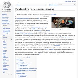 Functional magnetic resonance imaging